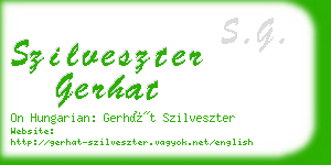 szilveszter gerhat business card